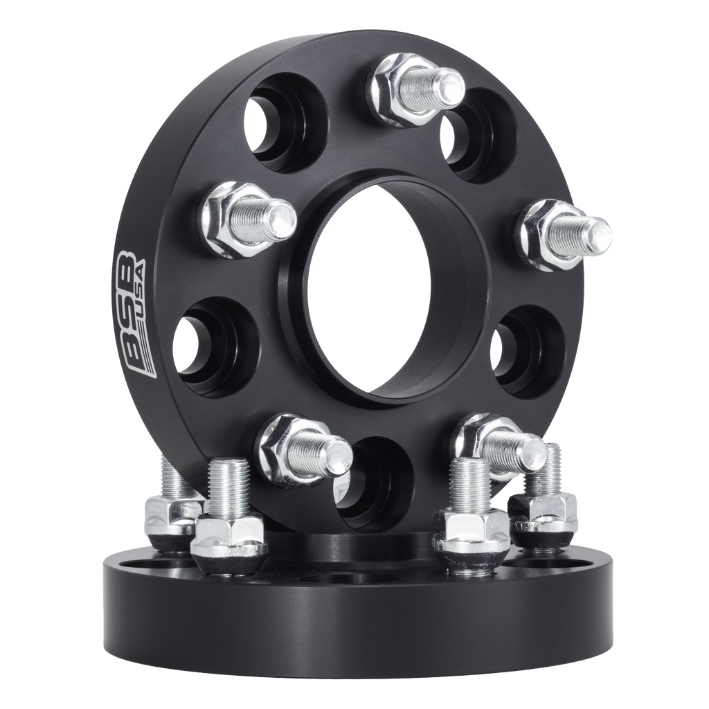1" 5x5 Hubcentric Wheel Spacers - Black
