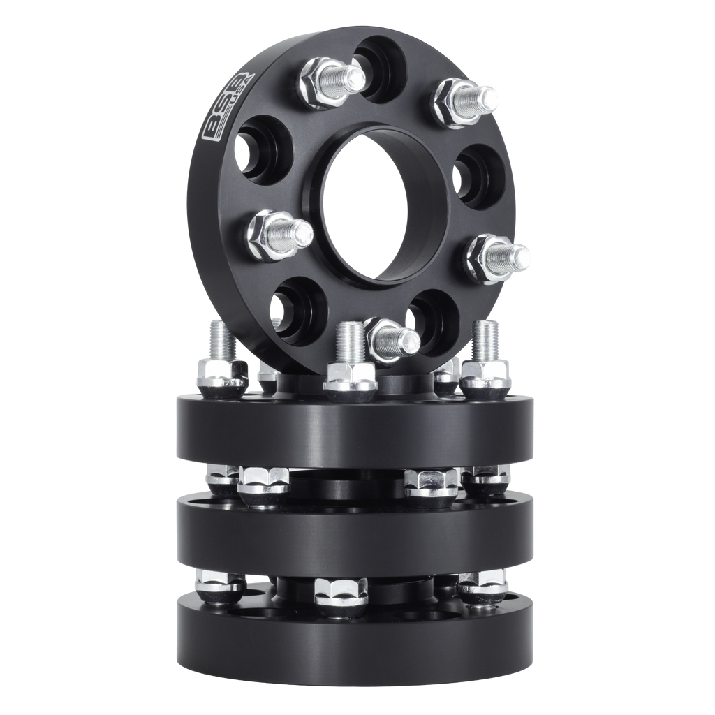 1" 5x5 Hubcentric Wheel Spacers - Black