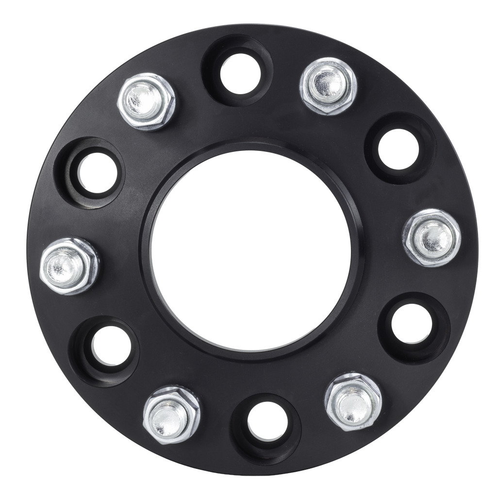 1" 6x5.5 Hubcentric Wheel Spacers - Black