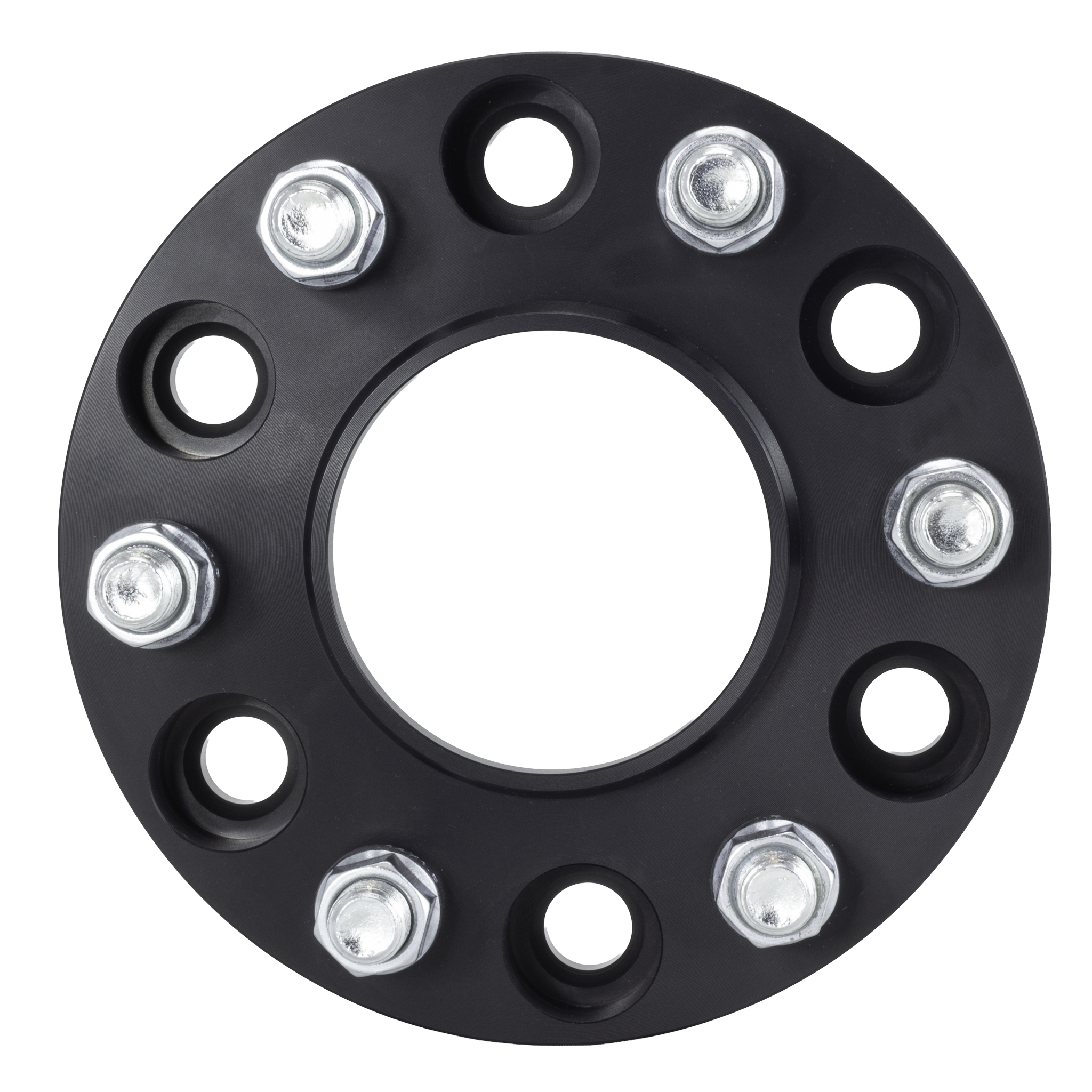 1" 6x5.5 Hubcentric Wheel Spacers - Black