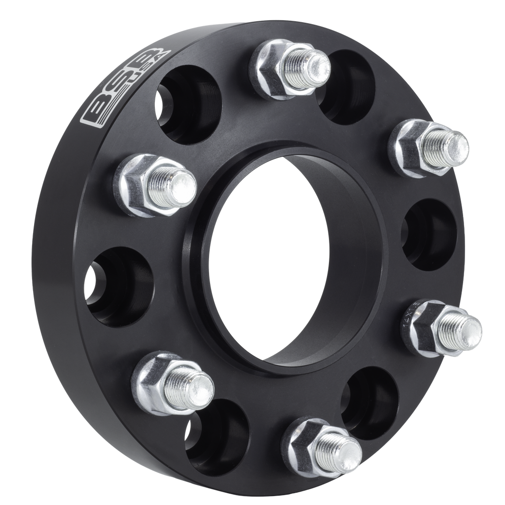 1" 6x5.5 Hubcentric Wheel Spacers - Black