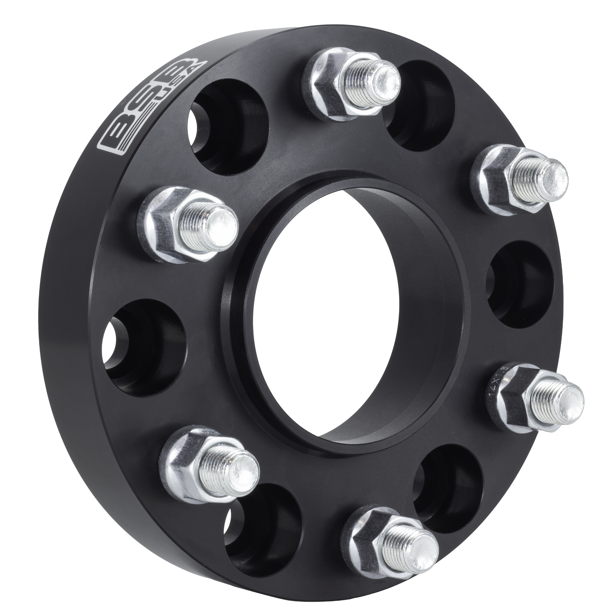 1" 6x5.5 Hubcentric Wheel Spacers - Black