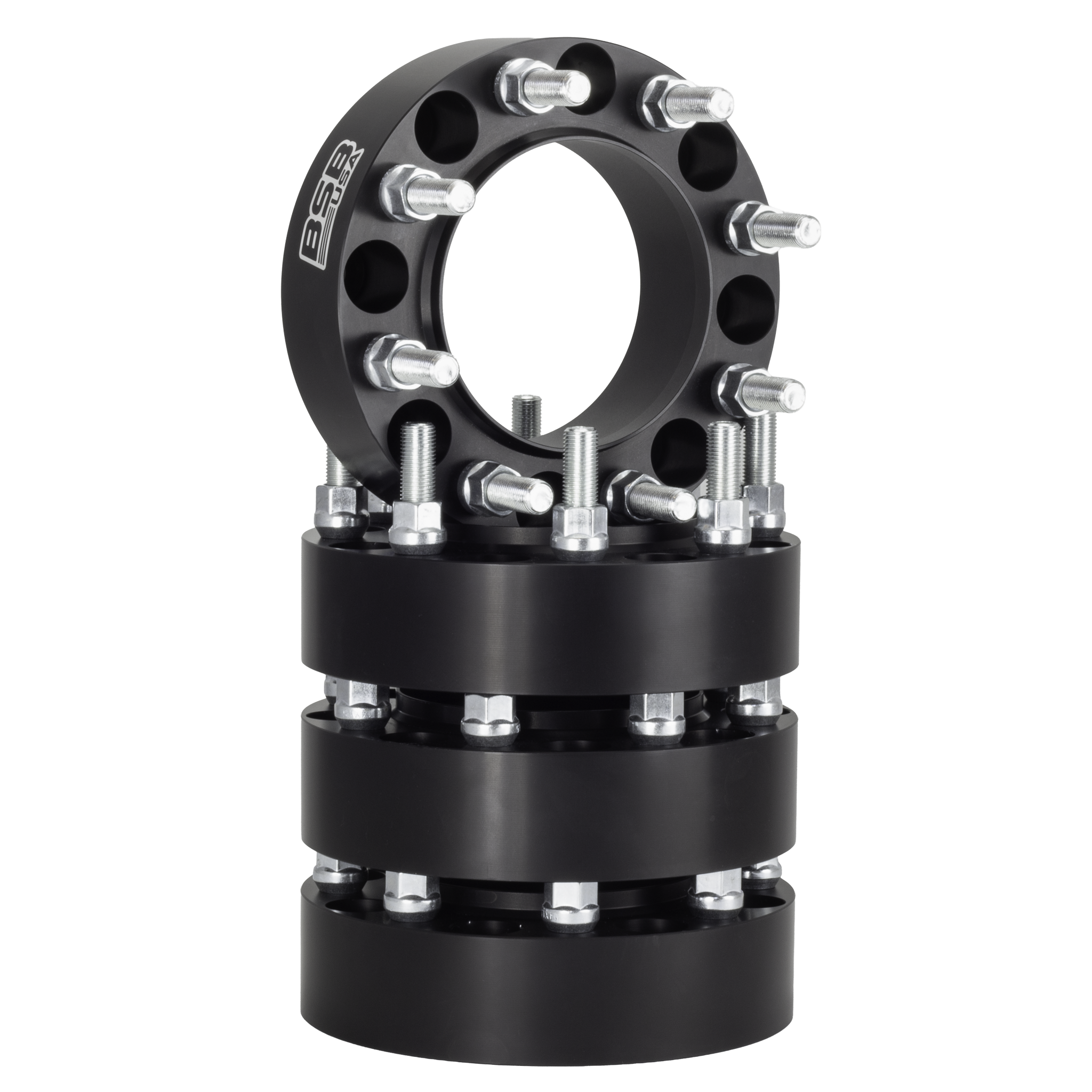 1.5" 8x180 Hubcentric Wheel Spacers - Black
