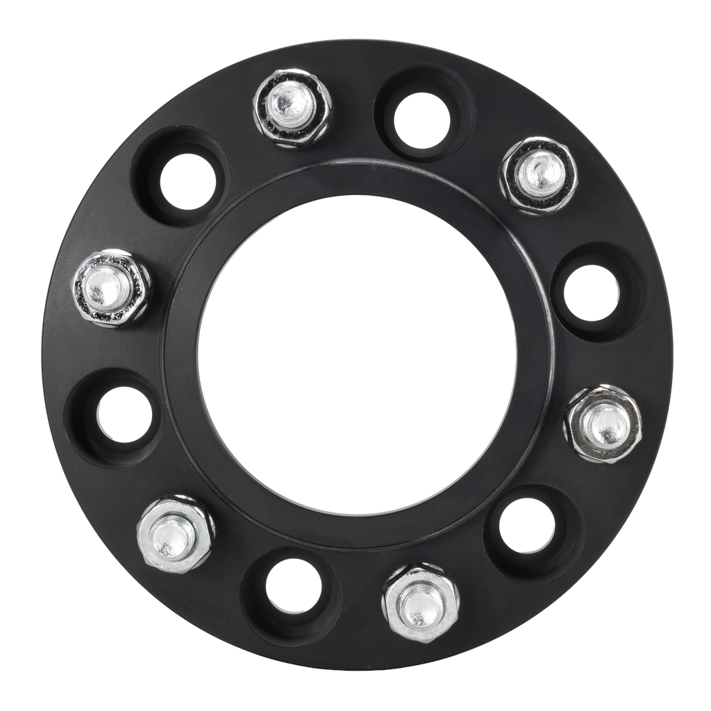 1" 6x5.5 Hubcentric Adapter Spacers - Black