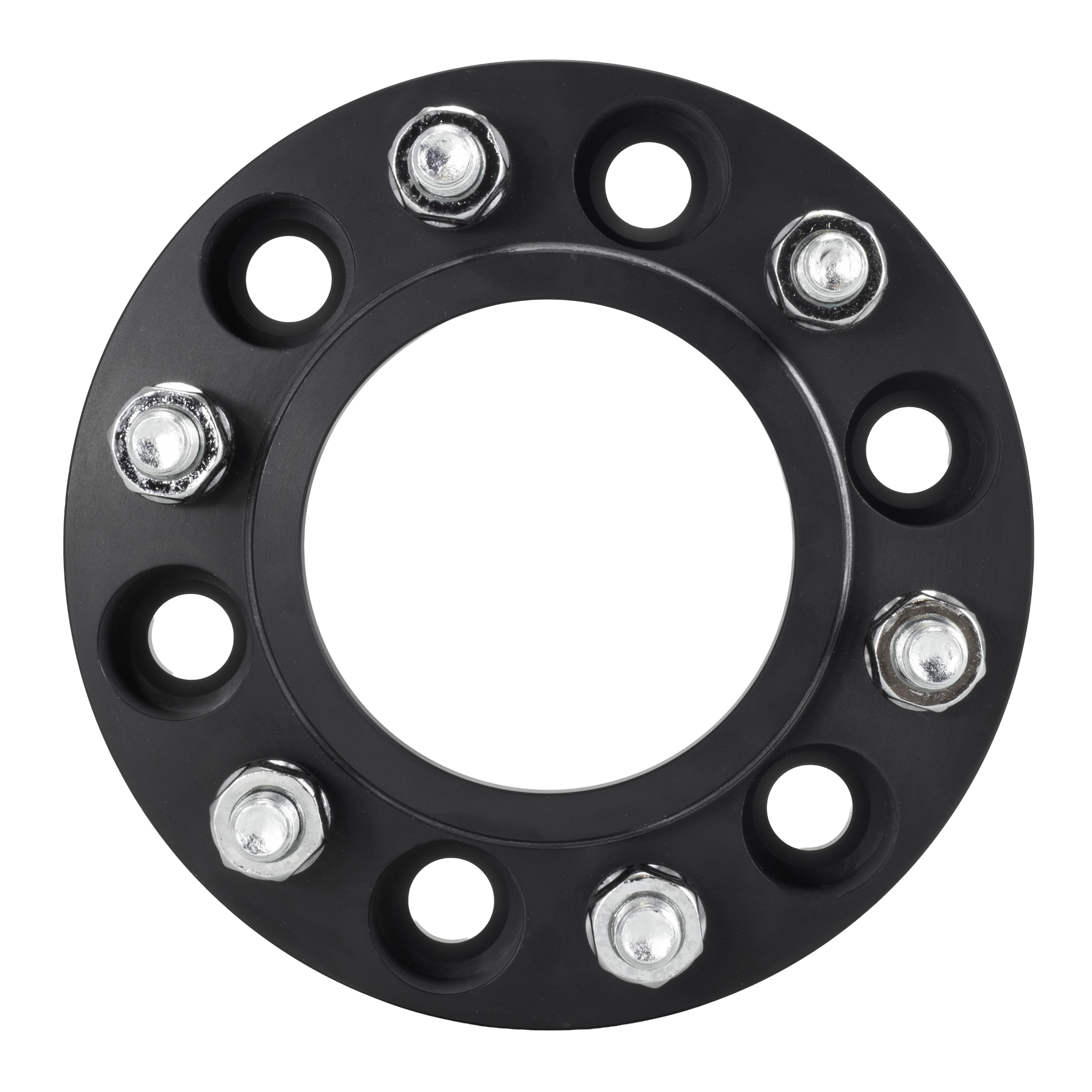 1" 6x5.5 Hubcentric Adapter Spacers - Black