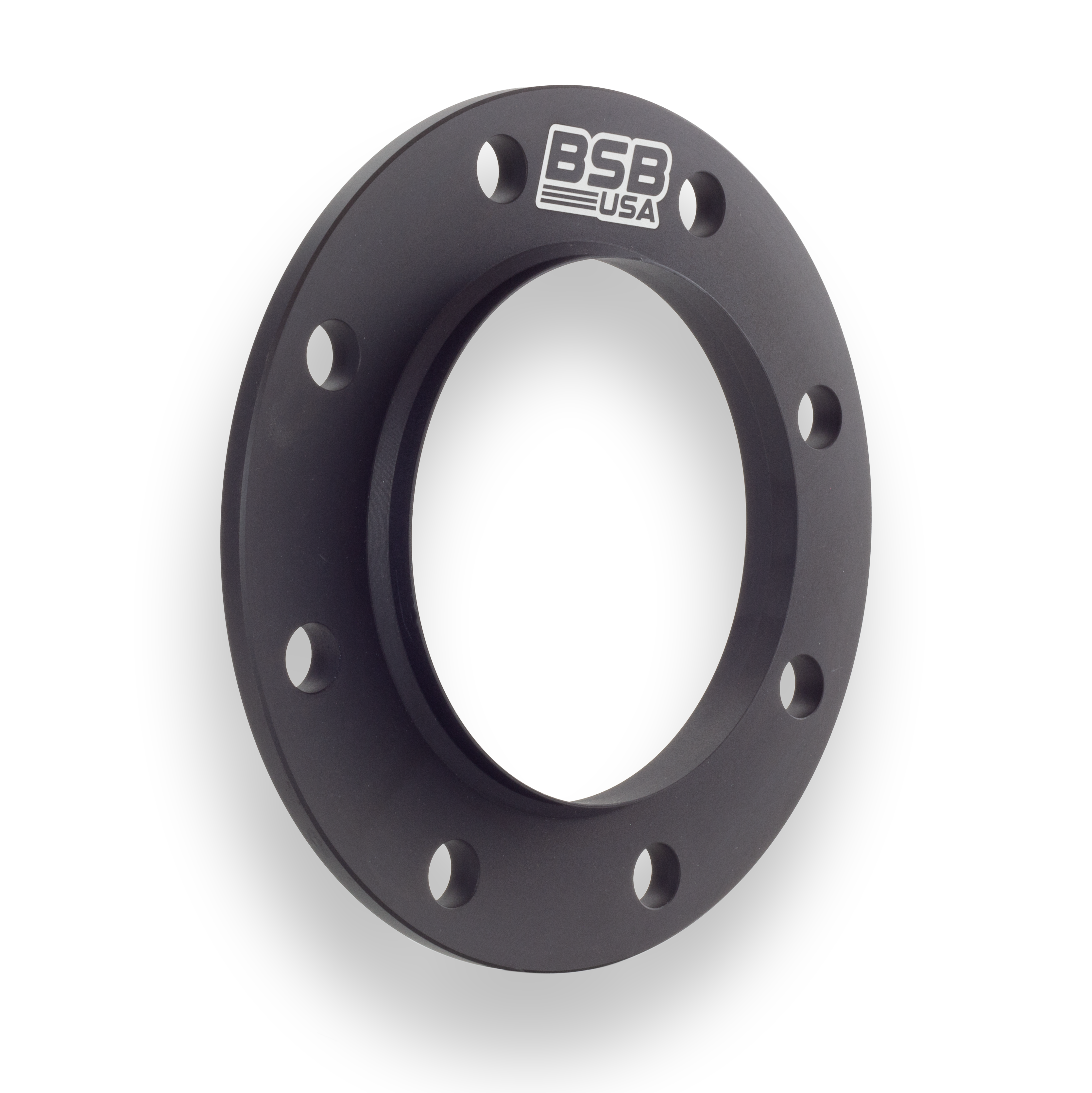 Precision CNC-machined billet aluminum slip-on wheel spacer for street and performance applications, made in the USA.